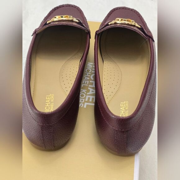 Michael Kors Fulton Driver Burgundy Loafers NIB - Picture 6 of 8